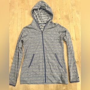 Columbia Gray and Blue Striped Hoodie
